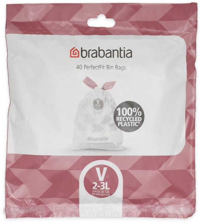 Brabantia PerfectFit Vuilniszakken - 2/3 l - Code V - 40 stuks