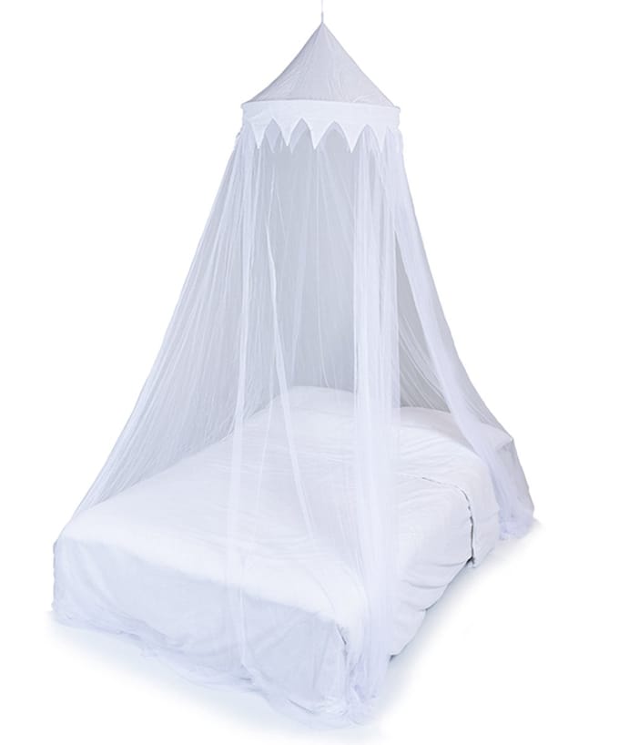 Deconet klamboe - Marrakech- Topring 65cm x 1250cm Omtrek- WIT 1-2pers