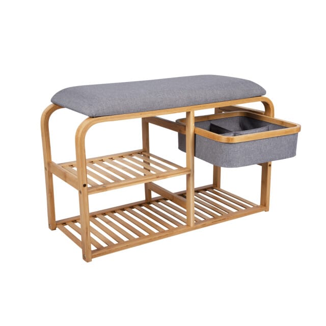 Leitmotiv Bank Dure - Bruin - 69,5x30x45 cm - Modern,Scandinavisch