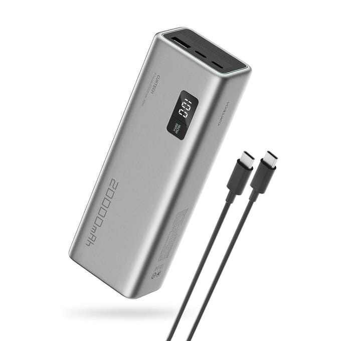 Powerbank 20000mAh USB-A USB-C 150W - Grijs