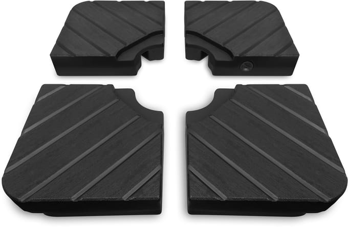 VONROC Parasoltegels - voor zweefparasol - 40x40 cm – vulbaar – set van 4 stuks