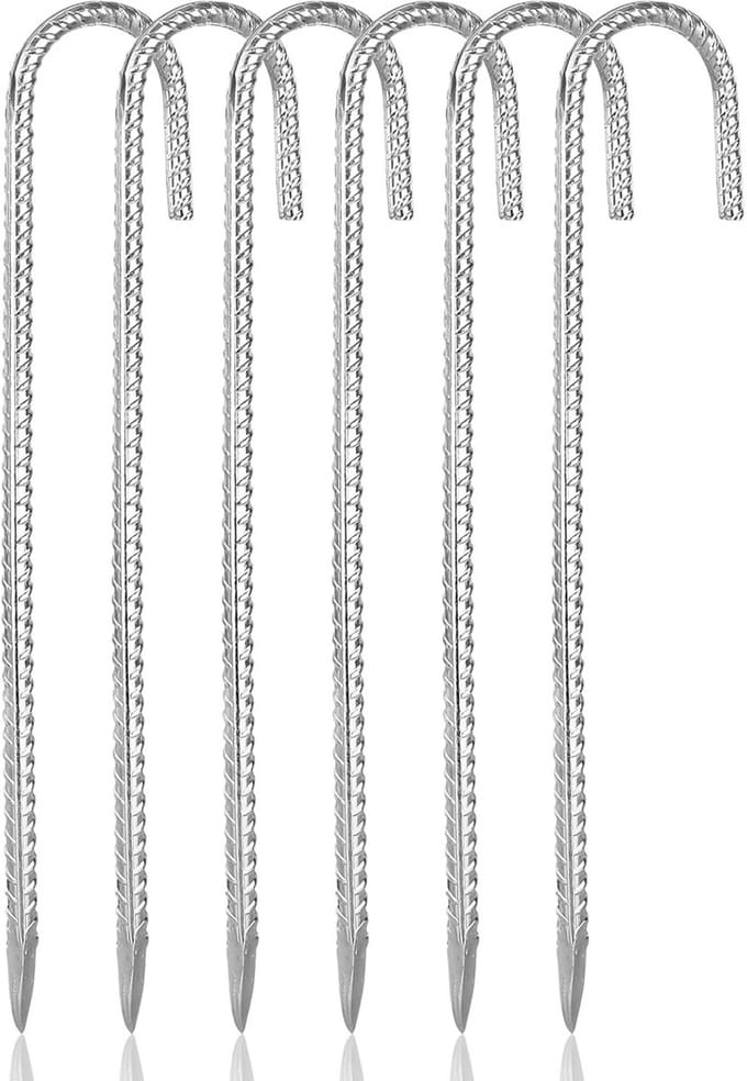 Extra Sterke Grondharingen voor Trampolines en Tenten, 6 Stuks, 32 cm
