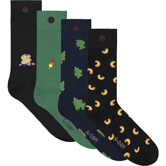 A-DAM Unisex 4-pack Casual Socks Multicolor Taglia: 41-46 | Calzini Outlet | Unisex