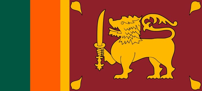 Vlag Sri Lanka 30x45cm