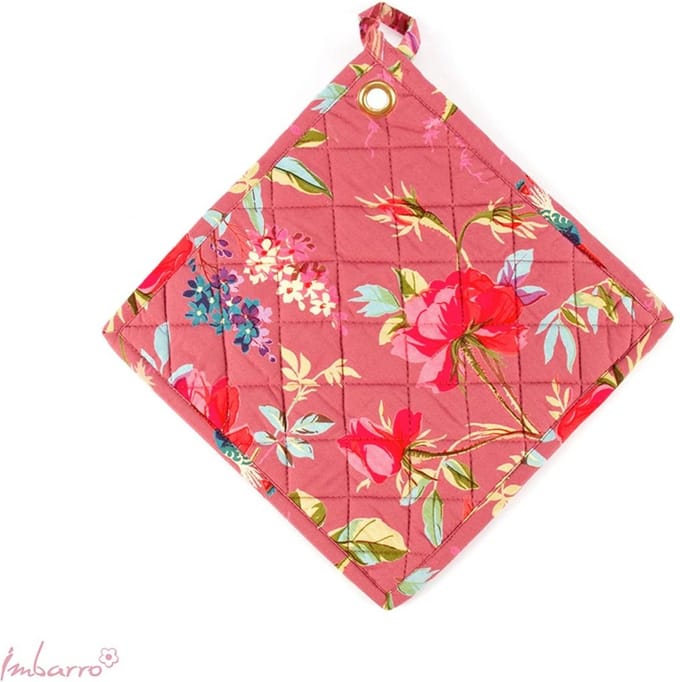 Imbarro - Pannenlappen 'Paradise' (Set van 2, Rose)
