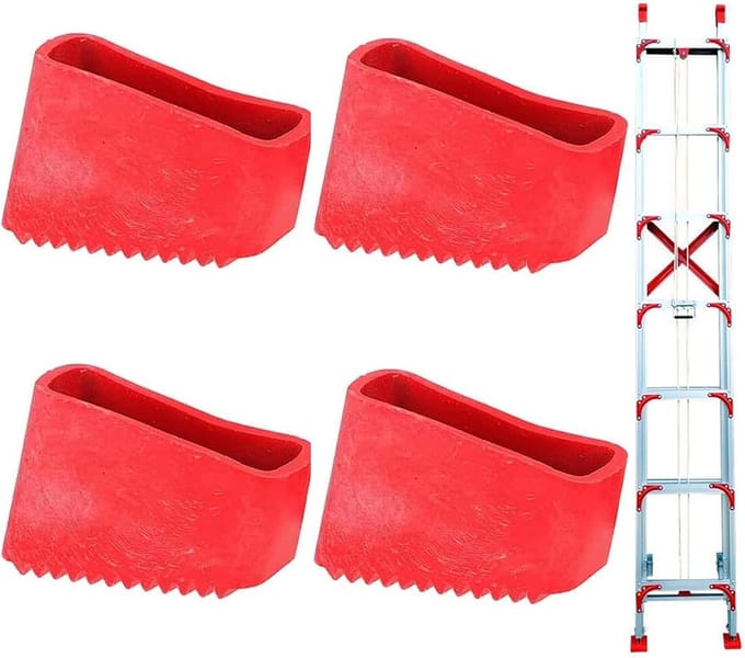 4 Stuks Antislip Rubberen Ladderstoppen Reservepoten voor Universele Ladders