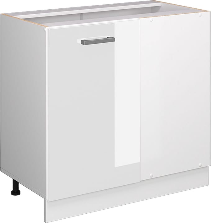 Vicco R-Line Hoekkast – 86 cm, WB Eik Wit Hoogglans
