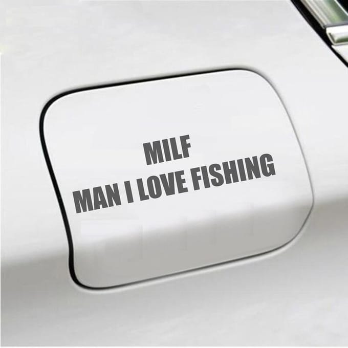 Bumpersticker - Milf - 4,1 X 14,8 - Antraciet
