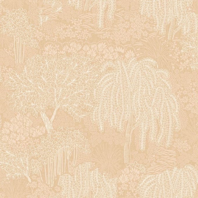 Allure - Bomen - Behang - Vliesbehang - Wandbekleding - Wallpaper - Beige - 0,53 x 10,05 M.