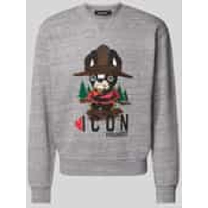 Sweatshirt met labelprint