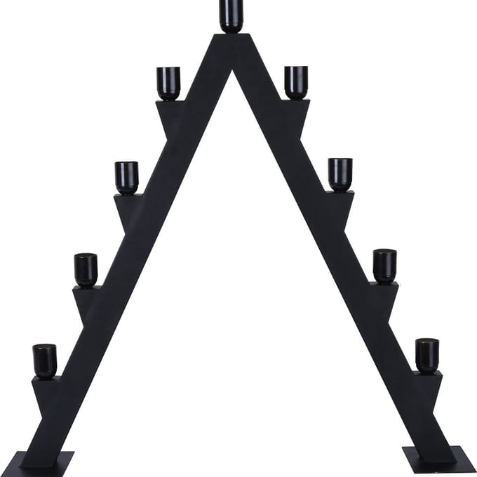 Star Trading Grote metalen kaarsenboog 'Max', 9 x E27 fitting, netvoeding, H 77cm, B 77cm