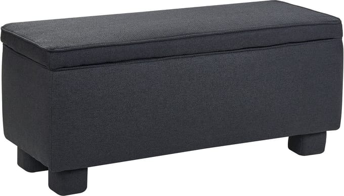 ITHACA - Bankje met opbergruimte - Zwart - Polyester