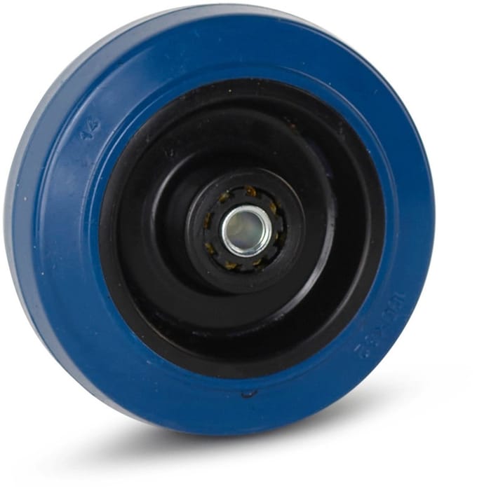 Blauw elastisch rubber wiel - 100mm - 130kg