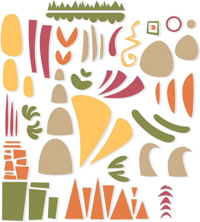 Sizzix Thinlits ponssjabloon "Infinite Doodles #1"