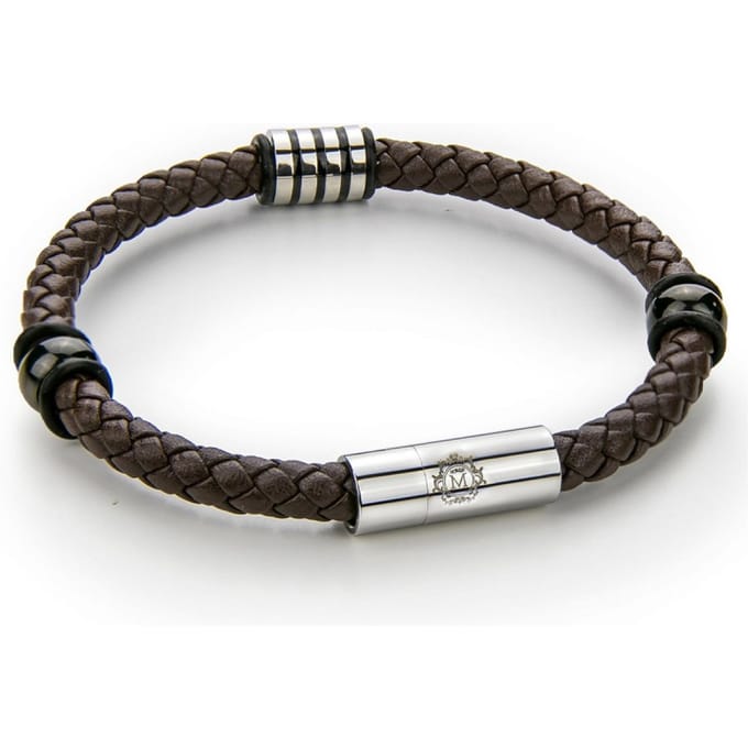 Monomen Men's Genuine Nappa Leather Bracelet MM10828SO