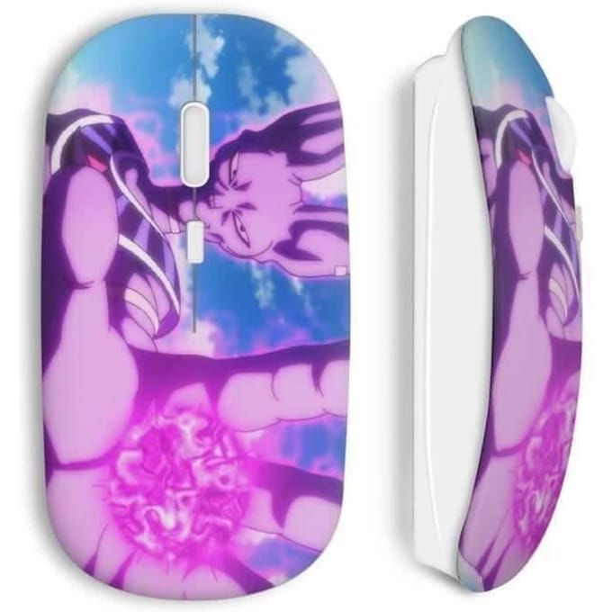 Souris Sans Fil - Dragon Ball - Beerus - Violet - USB - Compatible Mac et PC
