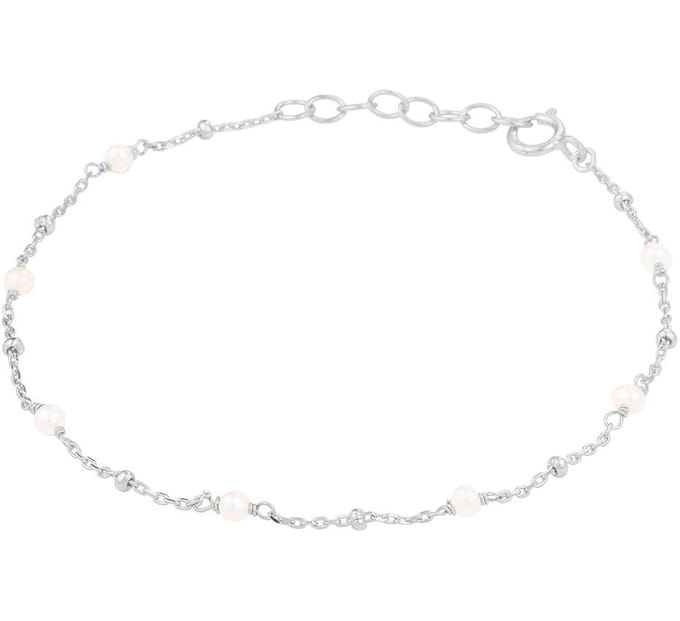 Zilver Gerhodineerde Armband parel 1 1332313