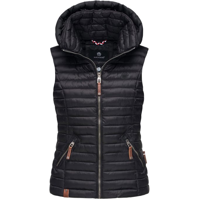 Navahoo Dames Gewatteerde Bodywarmer Shadaa – Lichte Weste met Afneembare Capuchon