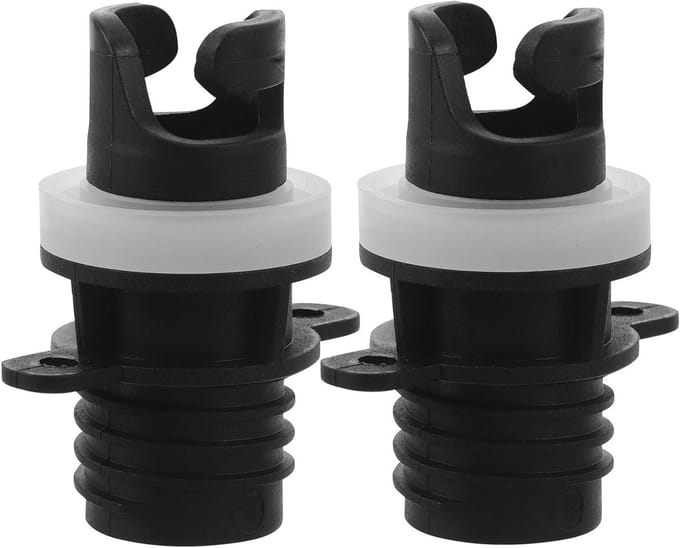 Luchtventiel Adapter - Pomp Connector - Opblaasbare Boten - Snelle Installatie - 2 Stuks - Zwart