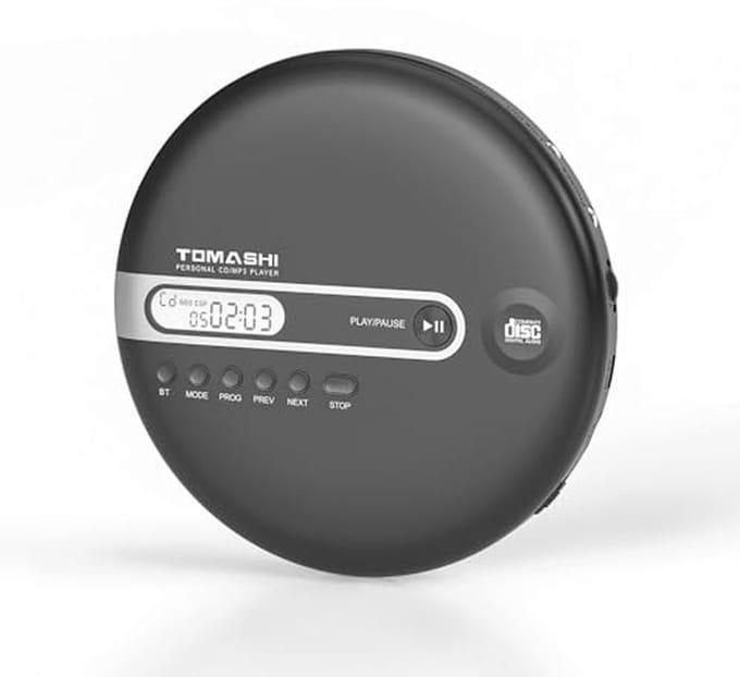 Draagbare CD-speler met AM/FM-radio en stereo-geluid