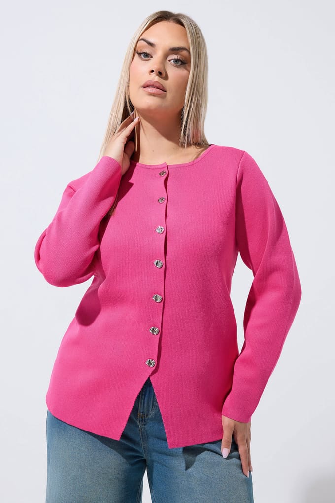 Limited Collection Kobaltroze Compact Gebreid Vest Size 58-60