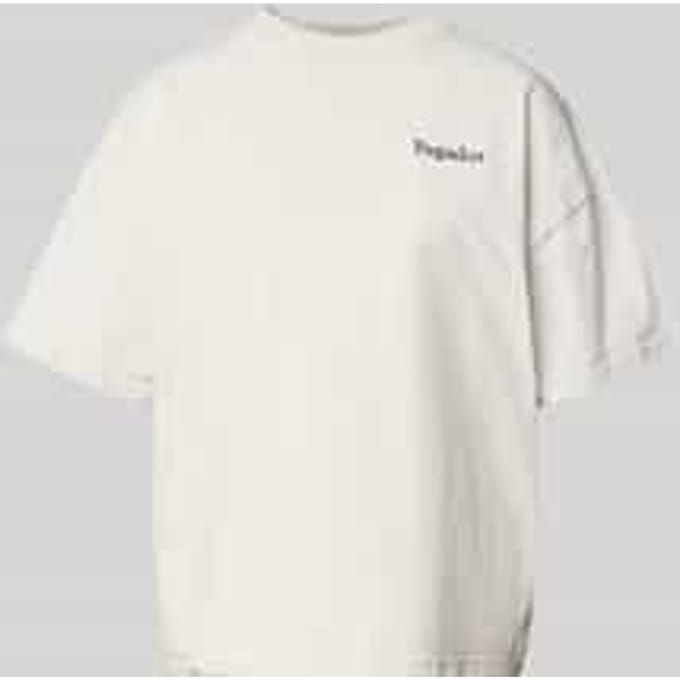 Oversized T-shirt met labelstitching model 'Ravello'