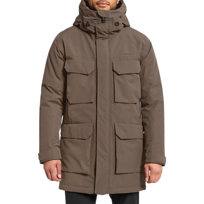 Didriksons DREW USX PARKA 8 Heren Outdoorjas - Mocha Brown