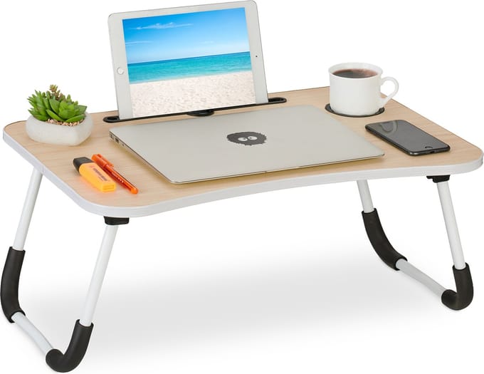 Laptoptafel - inklapbaar - met tablethouder