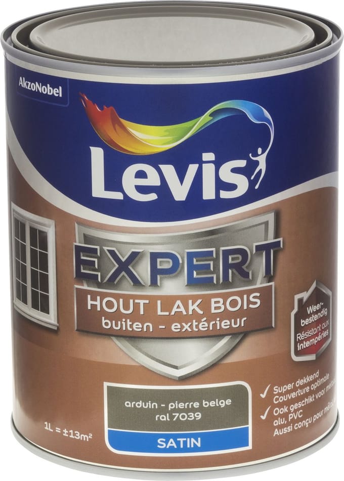 Levis - Expert Hout Lak Buiten Satin - Arduin - 1 L