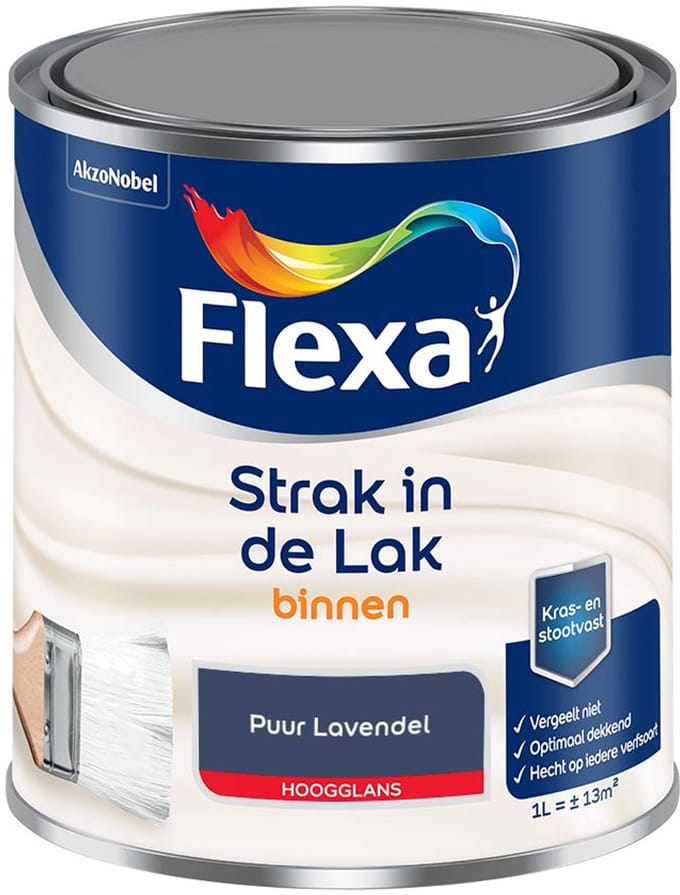Flexa - Strak In De Lak Binnenlak Hoogglans - Puur Lavendel - Mengverf - 1 L