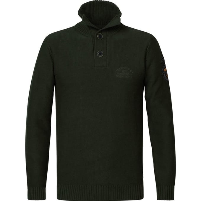 Petrol Industries  - Maat M - Heren Fijngebreide Pullover - Bruin