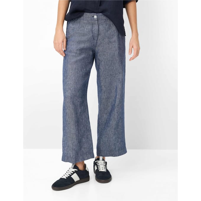 Brax Dames Culotte  Style MAINE S INDIGO MOOD, blauw, maat 44