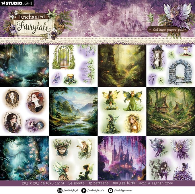 Collage paperpad - Enchanted fairytale nr. 468