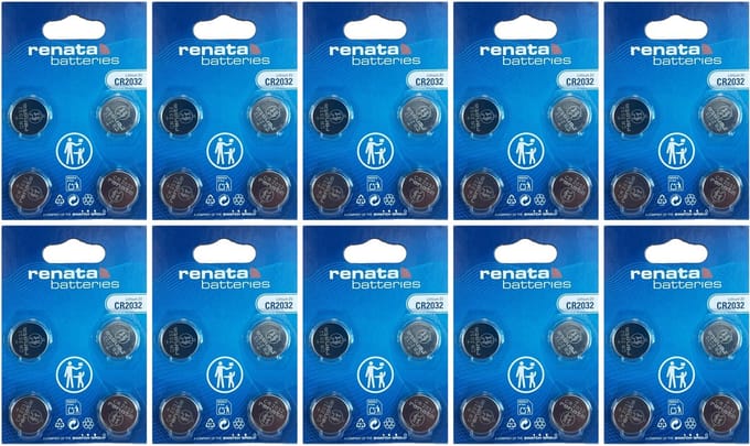 Renata - Knoopcel batterijen - CR2032 - Lithium - 3V - 40 stuks