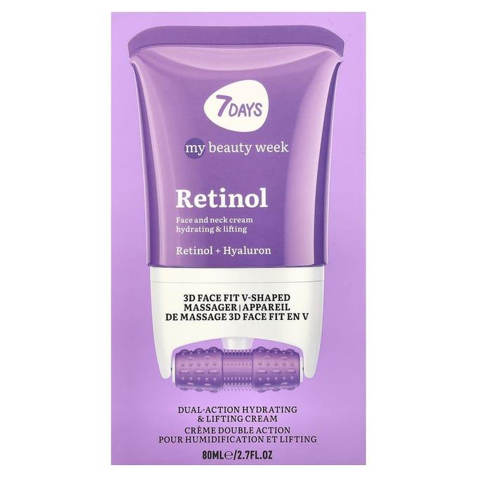7 Dagen Schoonheid, Retinol, Dubbele Werking Hydraterende & Liften Crème, 80ml (2,7 fl oz) pink