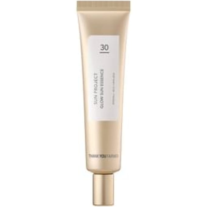 MERCI FARMER Sun Project Essence Solaire Éclat SPF50+ PA+++ 40ml - Éclat Scintillant beige