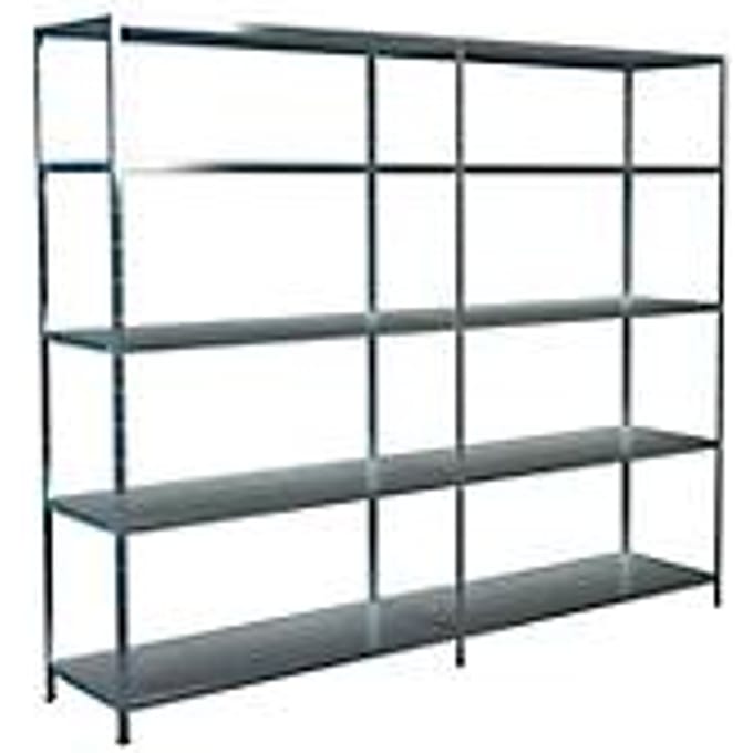 Legborden zonder bouten, H 2000 x B 2400 x D 500 mm, gegalvaniseerd