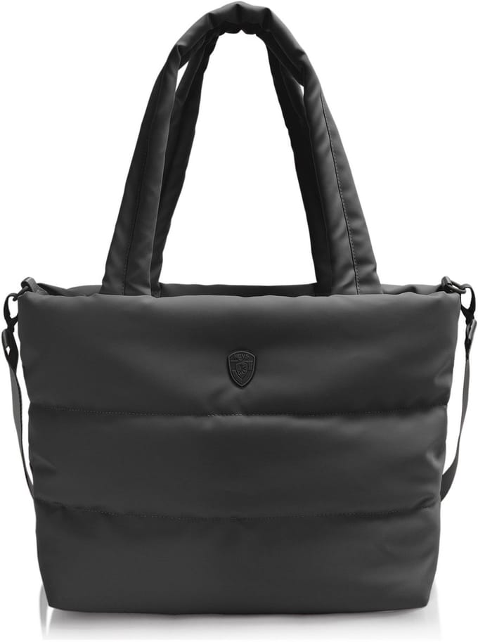 HEYS schoudertas met laptopvak The Puffer Tote Bag Black zwart
