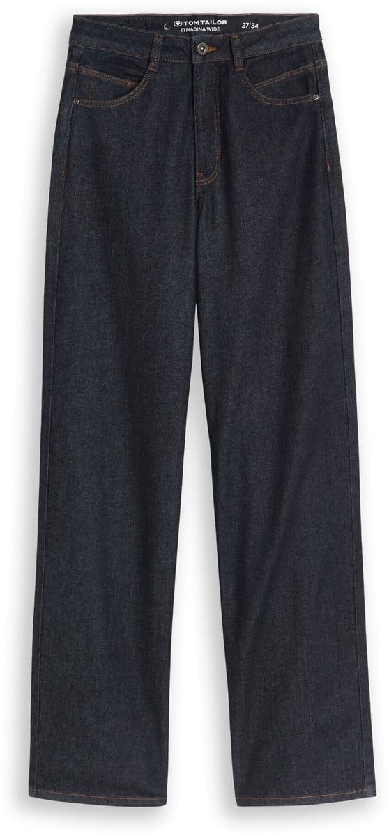 Tom Tailor - TTMADINA WIDE-jeans - Maat 32/32 - Rinsed Blue Denim