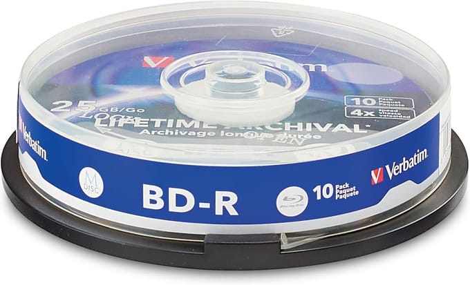 10x BD-R Blu-Ray Disc 25GB 4x Brandsnelheid Bedrukbaar Spindle Opslag