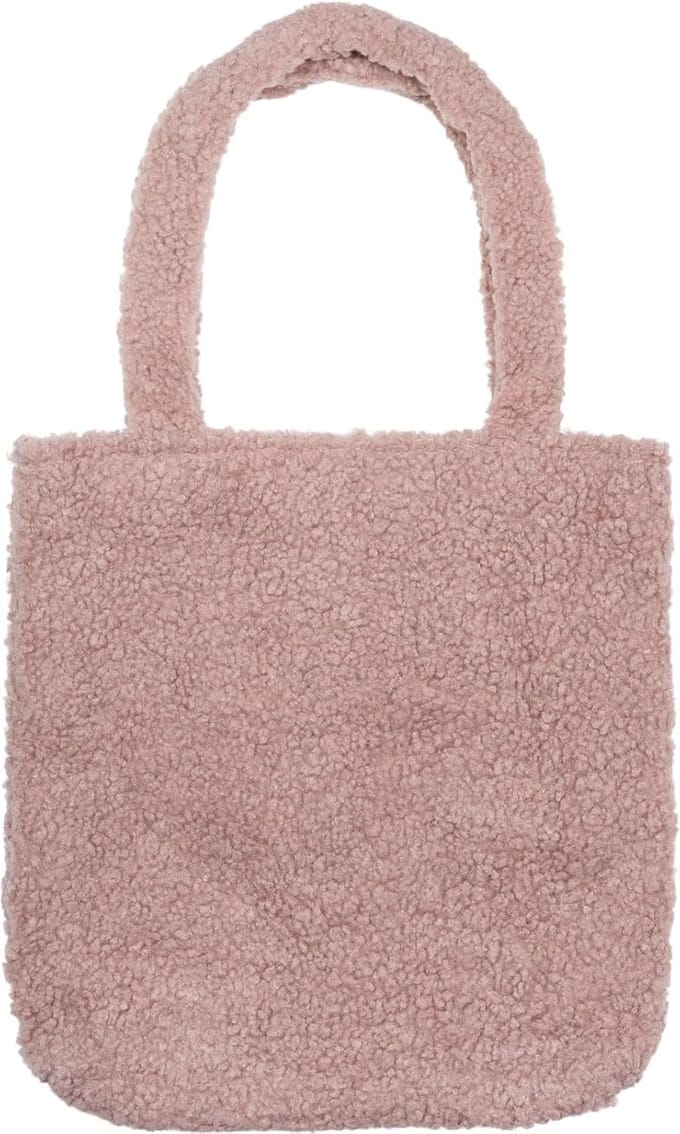 Dames Buideltas Teddybont Look met Brede Hengsels Schoudertas Gehaakte Stijl
