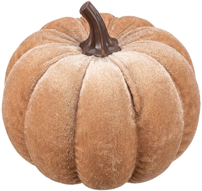 Clayre & Eef Decoratie Beeld Pompoen Beige Synthetisch Herfst decoratie