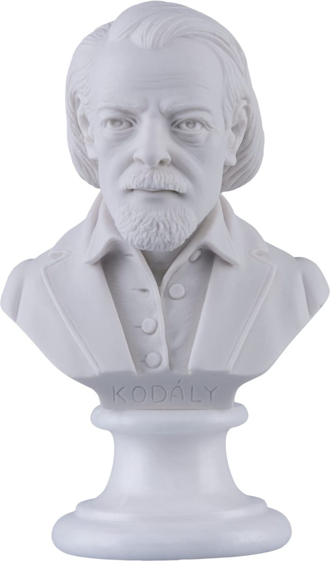 Music Gifts - Albast borstbeeld Kodaly 15 cm