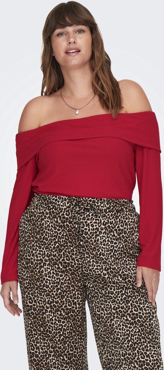 ONLY CARMAKOMA - CAREVELYN L/S OFF SHOULDER TOP JRS - Dames - Blouses
