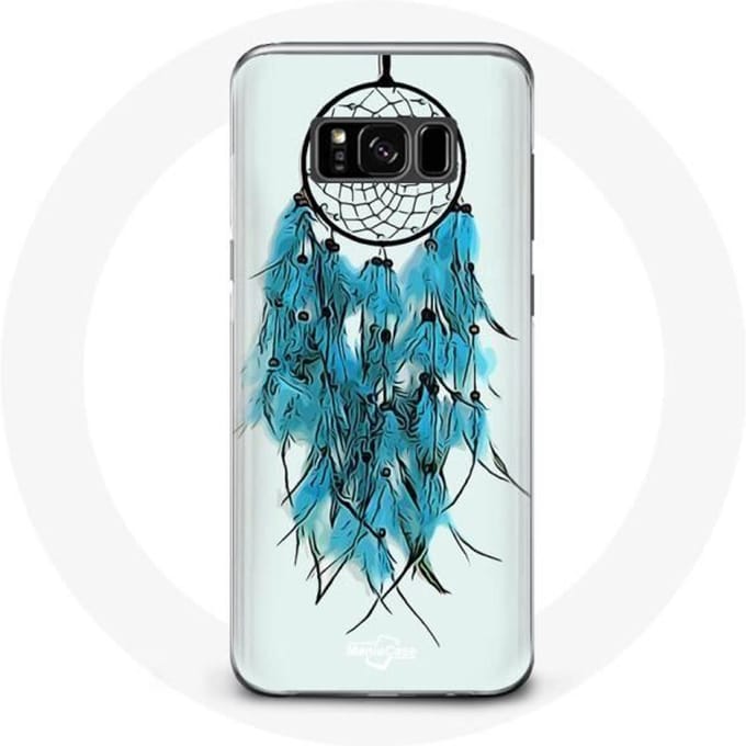 Case voor Samsung Galaxy S8 Dream Catcher Blauw Witte Achtergrond wit