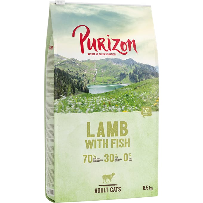 2x6,5kg Adult Lam & Vis Purizon Kattenvoer