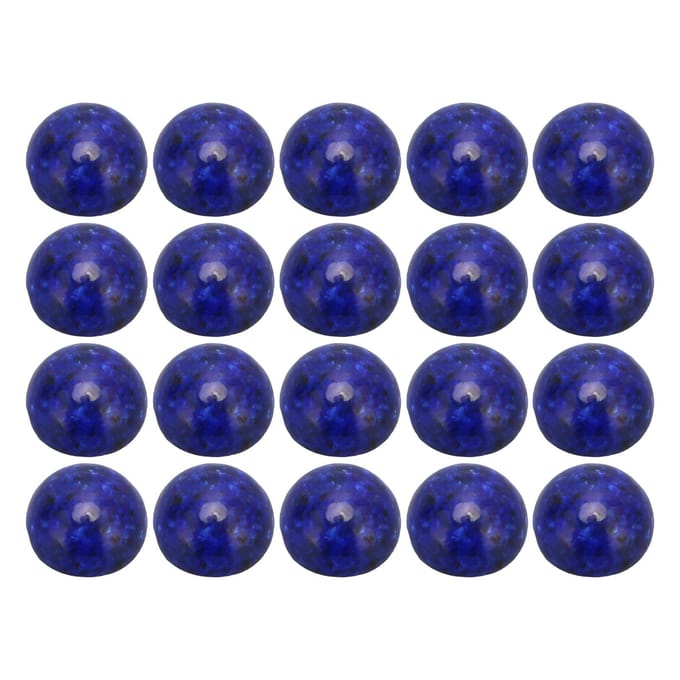 20 stuks Lapis Lazuli Cabochon Steen Halfronde Kralen 8 mm Platte Achterkant Koepel Deksel voor DIY blue