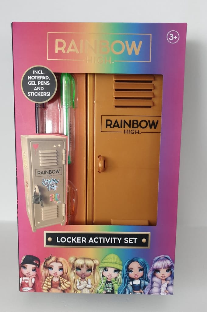 Rainbow High Opbergkluisje + Stickers + Schrift + 4 Gelpennen