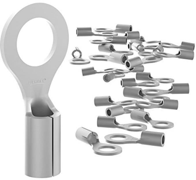 10 Ringkabelschoenen, 4-6 mm², Gat-Ø M10, Niet Geïsoleerd, Kabelconnectoren van Vertind Koper