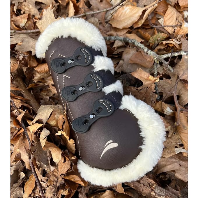 Open front laarzen voor paarden met bont eQuick Glam Fluffy